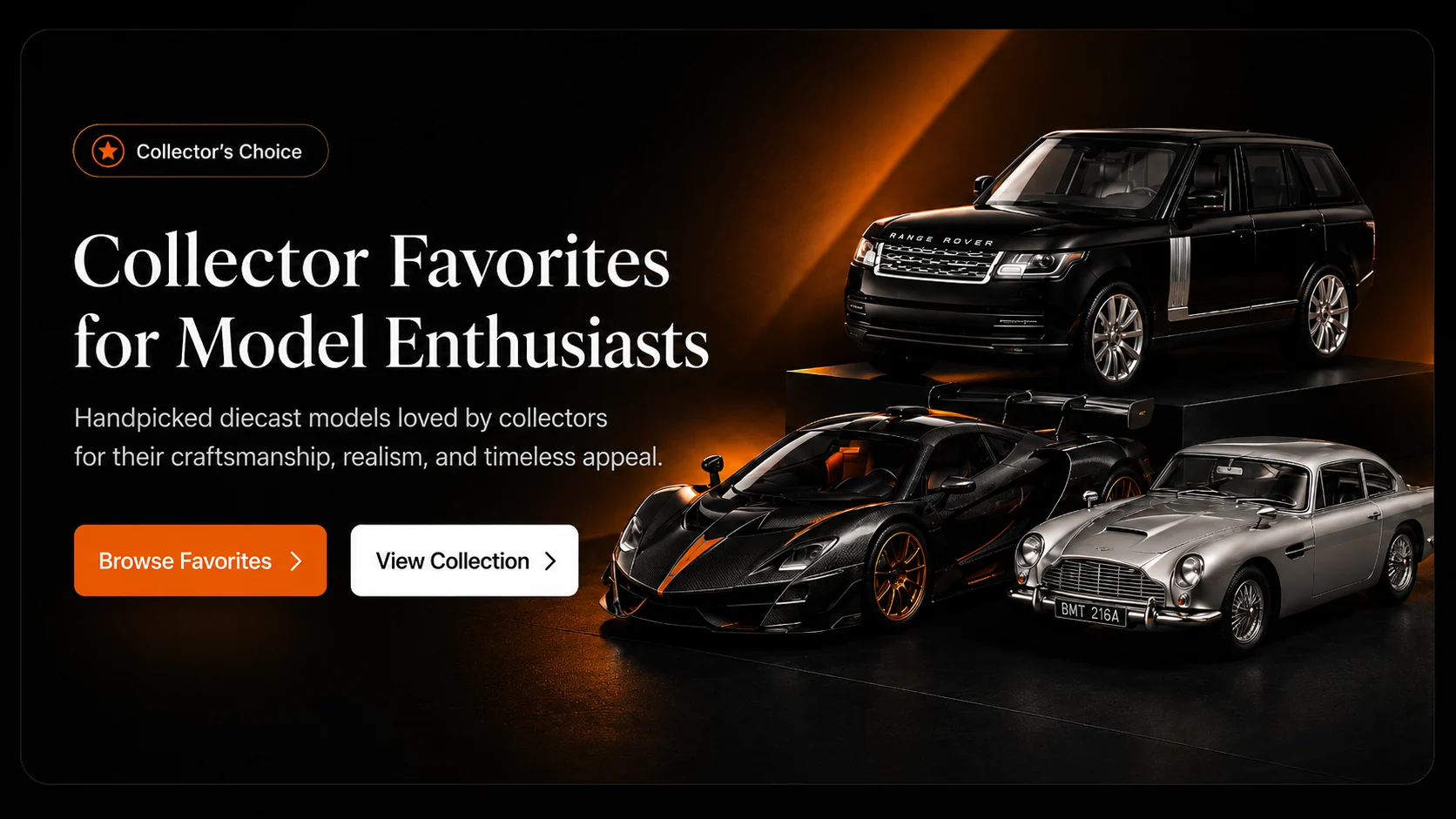 Collector favorites for model enthusiasts banner