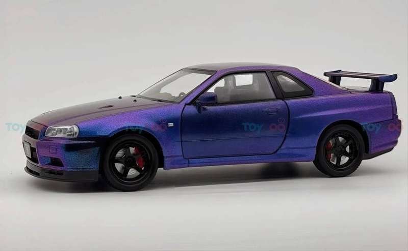 Nissan Skyline GT-R R34 Super Model 1:18 diecast scale model car mini...